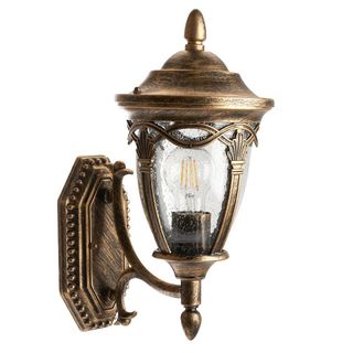 Светильник садово-парковый DL-0593 на стену вверх 60W 230V E27, черное золото
