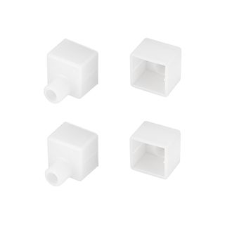 Заглушка WPH-FLEX-1616 WHITE с отверстием (Пластик)