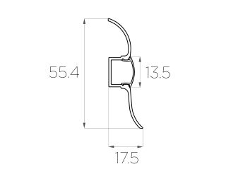 Плинтус DL-IN-P 6020 Anod