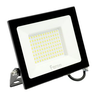 Прожектор светодиодный 2835 SMD 100W 4000K IP65  AC230V/50Hz, черный, LL-922