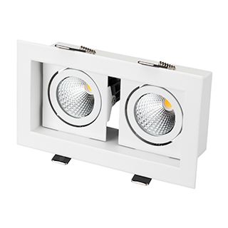 Светильник CL-KARDAN-S180x102-2x9W Day (WH, 38 deg) (IP20 Металл, 3 года)