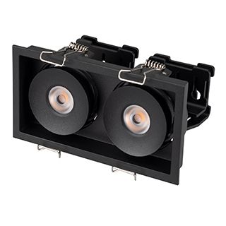 Светильник CL-SIMPLE-S148x80-2x9W Warm3000 (BK, 45 deg) (IP20 Металл, 3 года)