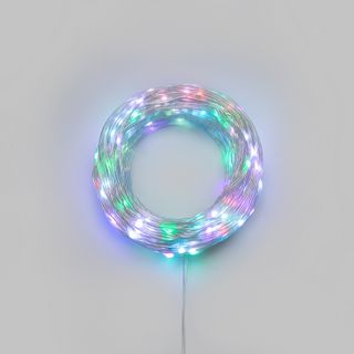 Умная гирлянда Роса с крупными каплями 20м 200 LED RGB мягкий прозрачный провод IP20 USB