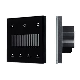 INTELLIGENT ARLIGHT Сенсорная панель SMART-DALI-301-11-1G-4SC-DIM-IN Black (BUS/24V, Touch, 2.4G) (I