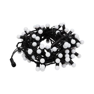 Гирлянда Мультишарики Ø17,5 мм, 10 м, 100 LED RGB, черный ПВХ, IP65, быстрая смена цвета, 230В соеди